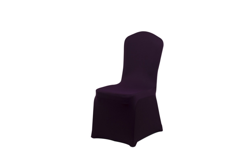 宴会会议专用加厚弹力酱紫色椅套